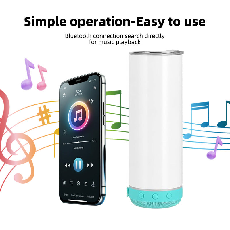 20oz Sublimation Bluetooth Speaker Tumbler cup