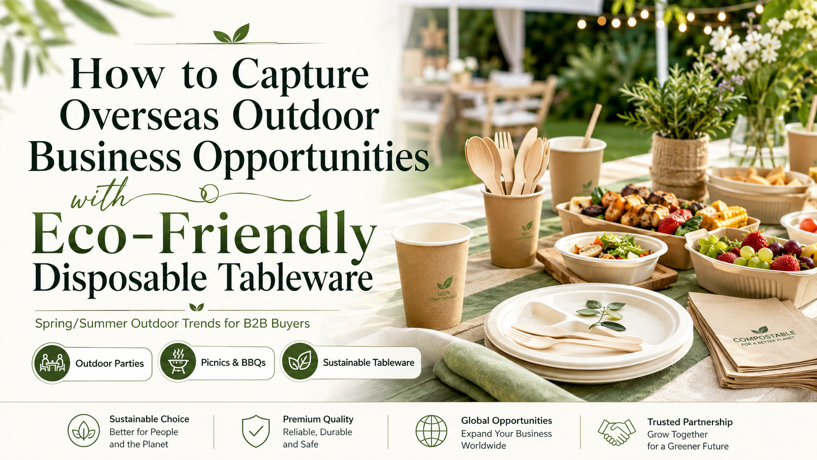 How to Win Global Outdoor Sales with Premium Eco-Friendly Disposable Utensils