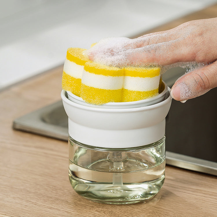 Wholesale gogosourcing Dish Soap Dispenser for Kitchen,2 in 1 Premium Sponge Holder, Dishwashing Soap Pump Dispenser for Countertop with DDP shipping and customization