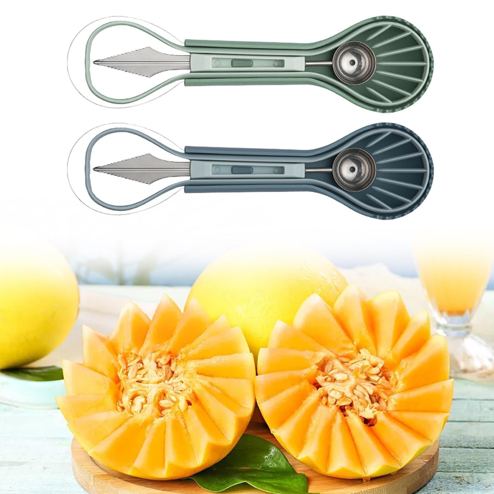 Wholesale gogosourcing Fruit Scoop, Stainless Steel Fruit Ball Digger, Reusable Watermelon Spoon, Creative Carving Kinfe, Ice Cream Scoop, Watermelon Scoop, Fruit Peeler, Kitchen Stuff with DDP shipping and customization