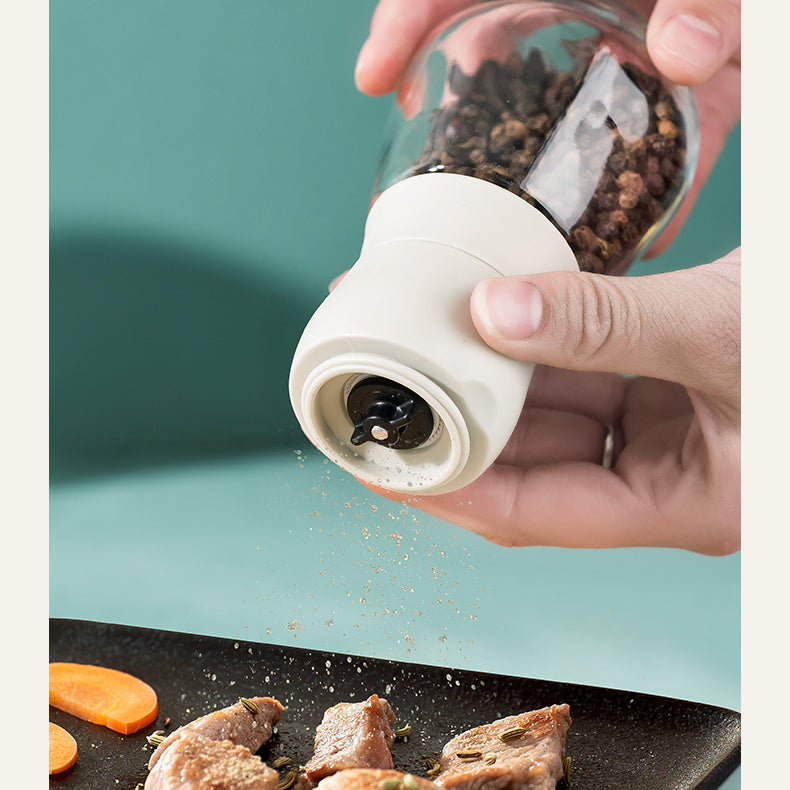 Wholesale gogosourcing 150ml Manual Salt Pepper Mill Herb Spice Grinder, Bowling Shape Hand Grinder with DDP shipping and customization