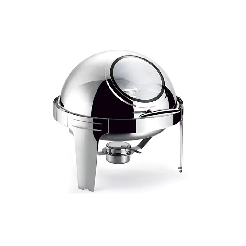 Wholesale gogosourcing Classic Deluxe Dome Chafer Dish Food Warmers Buffet Set Stainless Steel Roll Top Chafing Dish for Catering with DDP shipping and customization