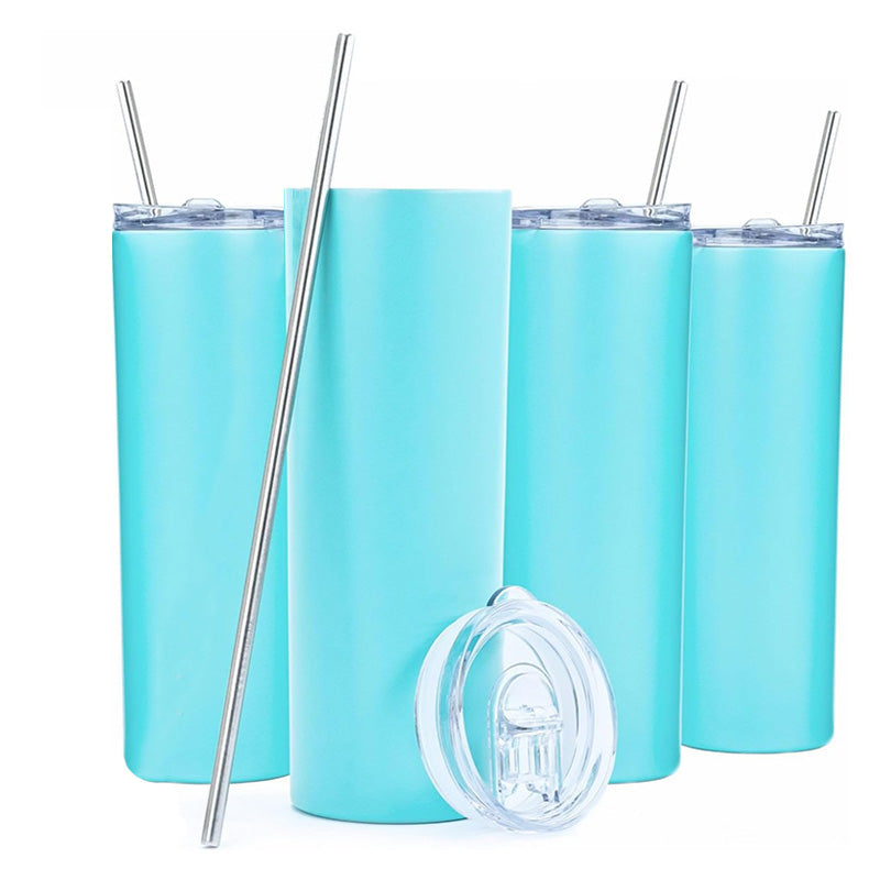 Wholesale gogosourcing Tumbler with Lid and Straw 20 Oz Double Wall Insulated Stainless Steel Slim Tumbler, Reusable Metal Tumbler for Hot and Cold Drinks with DDP shipping and customization