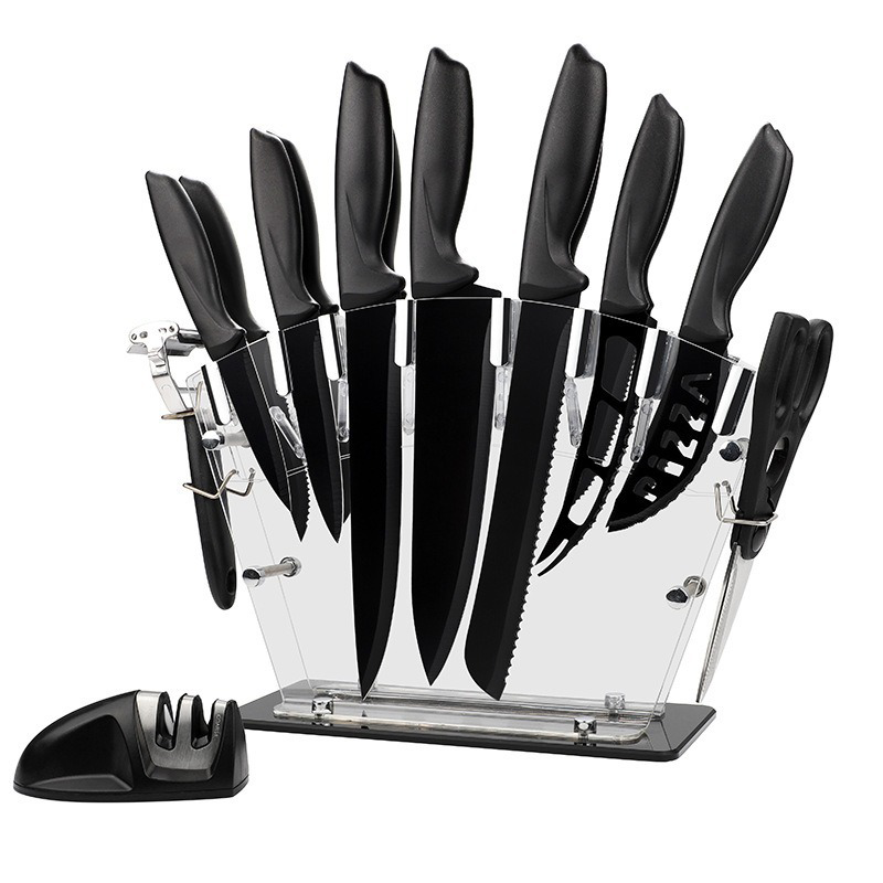 Wholesale gogosourcing 17-Piece Kitchen Knife Set 8 Sets/ One Carton with DDP shipping and customization