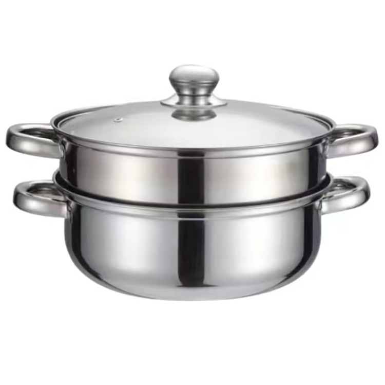 Wholesale gogosourcing 11 inch Steamer Pot for Cooking 2-tier Multipurpose Cookware with Lid for Vegetable, Dumpling, Stock, Sauce, Food with DDP shipping and customization