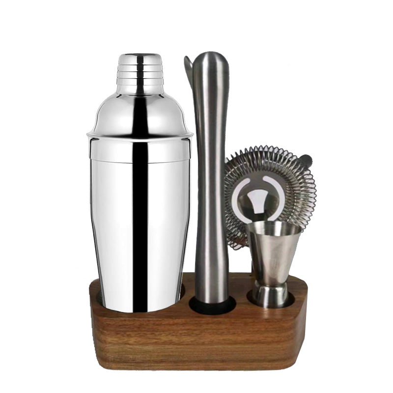 Wholesale gogosourcing Bartender Kit with Stand 6  Piece Cocktail Shaker Set with Rotating Stand, 304 Stainless Steel Bartender Kit Bar Tools Set, Home, Bars, Parties and Traveling with DDP shipping and customization
