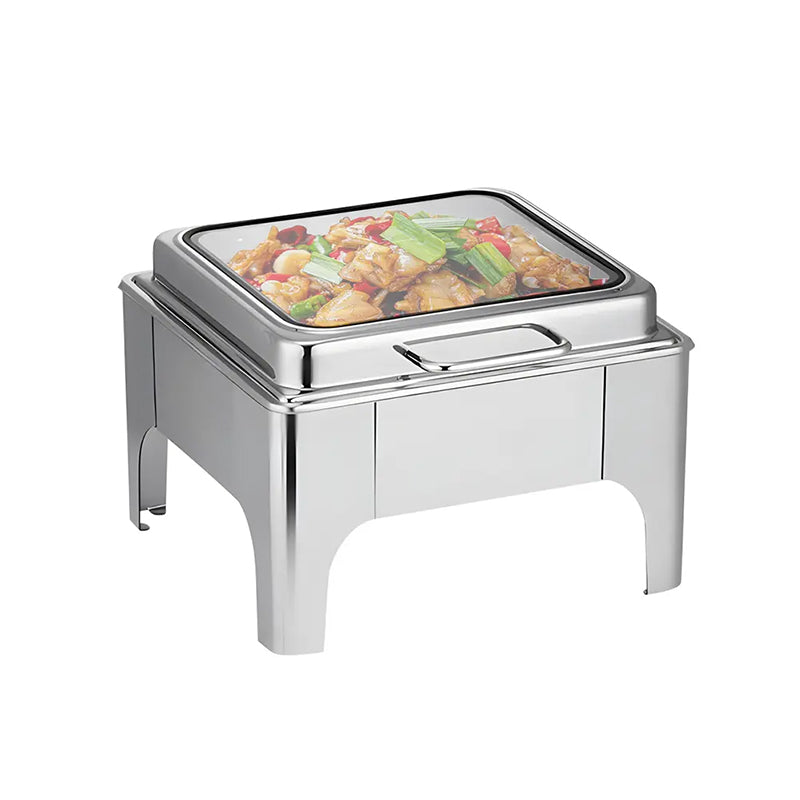 Wholesale gogosourcing Catering Square Stainless Steel Hotel Buffet Food Warmer New Design Chafing Dish Buffet Set Luxury with DDP shipping and customization