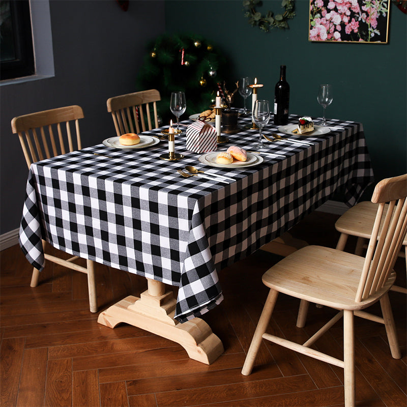 Wholesale gogosourcing Rectangle Table Cloth, Buffalo Flannel Backed Tablecloth with DDP shipping and customization