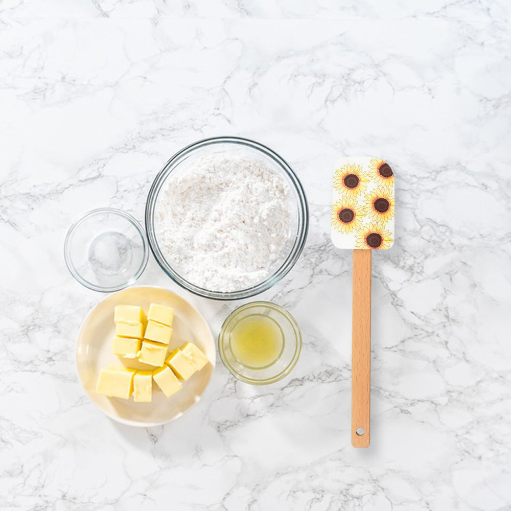 Wholesale gogosourcing Floral Pattern Silicone Kitchen Spatula Set with DDP shipping and customization