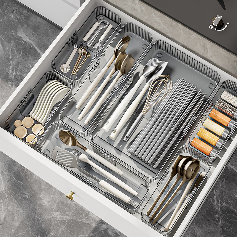 Wholesale gogosourcing Plastic Drawer Organizer Tray, Stretchable Flatware Organizers with DDP shipping and customization