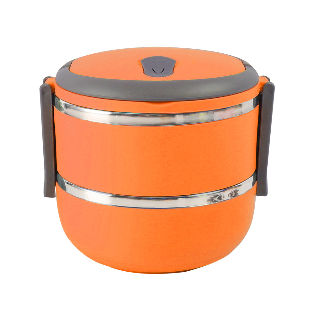 Wholesale gogosourcing 1.4L Thermal Lunch Box Stackable Hot Food Insulated Food Container Stainless Steel Round Lunch Box with DDP shipping and customization
