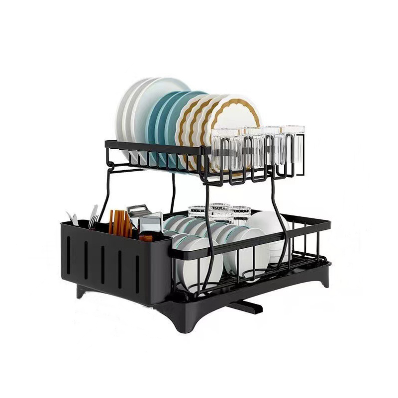Wholesale gogosourcing 2-Tier Dish Racks, Dish Drying Rack with Drainboard with DDP shipping and customization