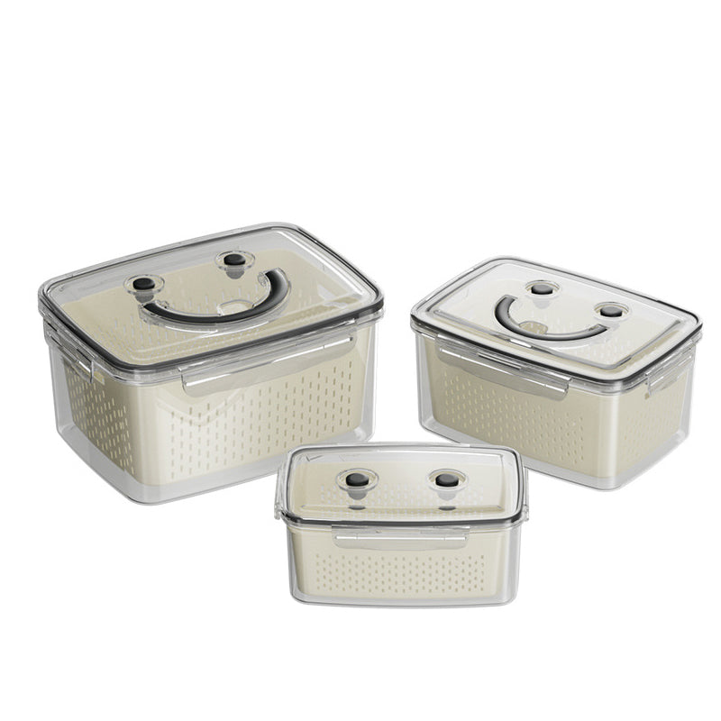 Wholesale gogosourcing 3-Pack Fruit Storage Containers for Fridge with Removable Colanders, 4 in 1 Produce Storage Containers with Lids, Leakproof Fridge Organizer Bins,On Stock with DDP shipping and customization