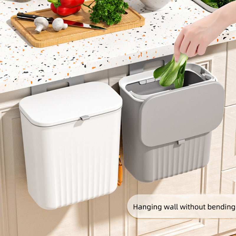 Wholesale gogosourcing Kitchen Waste Bin for Counter Top or Under Sink, Mountable Hanging Small Trash Can with Lid for Cupboard/Bathroom/Bedroom/Office/Camping with DDP shipping and customization