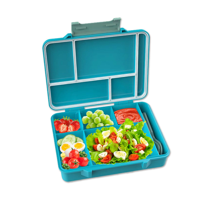 Wholesale gogosourcing 6 Compartments Bento Lunch Box for Kids ,Microwave, Dishwasher , Freezer Safe with DDP shipping and customization
