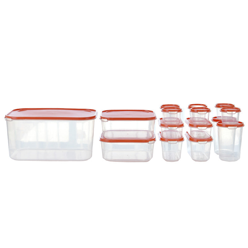 Wholesale gogosourcing 15-Piece Food Storage Containers with Lids, Microwave and Dishwasher Safe, Red Color, Ideal for Meal Prep and Pantry Storage with DDP shipping and customization