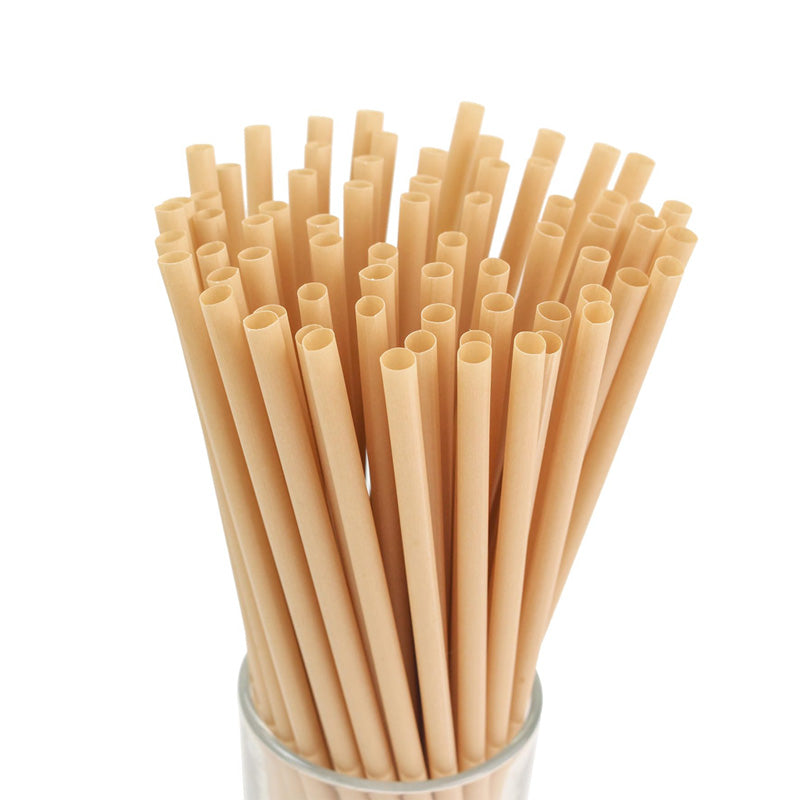 Wholesale gogosourcing 100PCS Sugarcane Drinking Straws Compostable Eco-Friendly Drinking Straws Disposable Biodegradable Sugarcane Straws, Smoothie Straws for Home Restaurant Partie with DDP shipping and customization