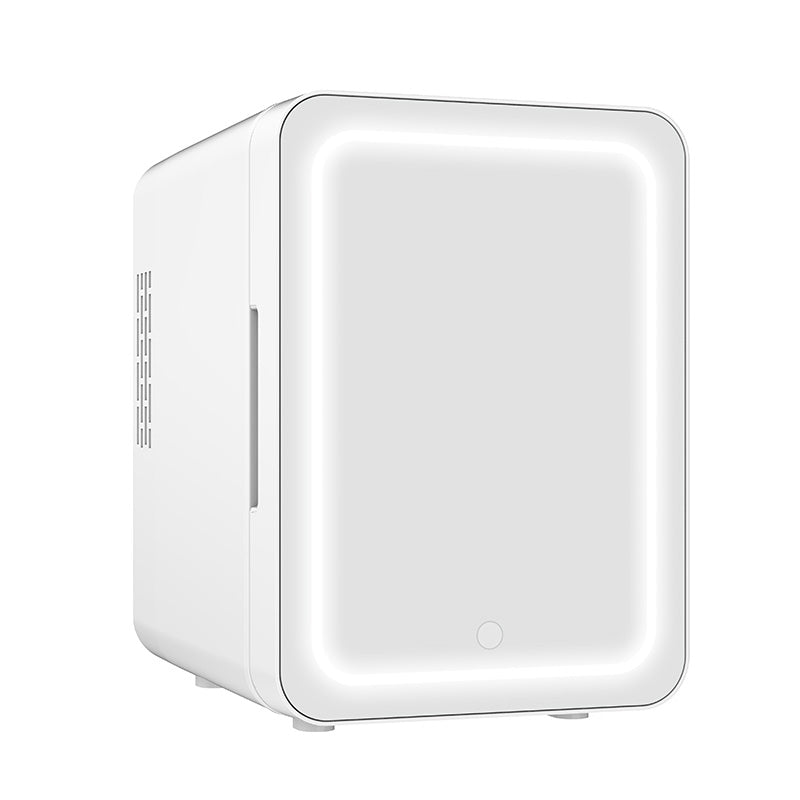 Wholesale gogosourcing Skincare Fridge With Dimmable LED Light Mirror, 4L Mini Fridge For Desktop, Travel or Cool & Heat, Makeup Fridge for Cosmetics, Skin Care and Food with DDP shipping and customization
