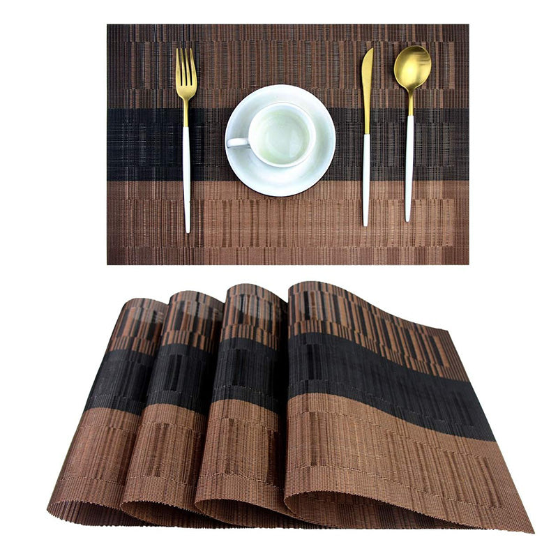 Wholesale gogosourcing Placemats,Durable Placemats for Dining Table,Washable Woven Vinyl Kitchen Placemats with DDP shipping and customization
