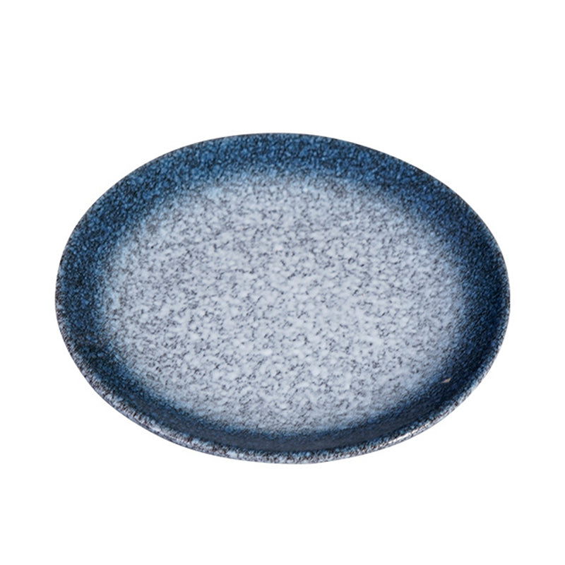 Wholesale gogosourcing 8'', 10'' Ceramic Plates, Reactive Glaze Porcelain Salad Plates,Modern Shape Dinnerware Dishes Set for Kitchen,Microwave&Dishwasher&Oven Safe,Resistant-Blue with DDP shipping and customization