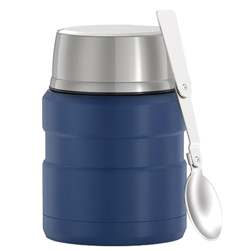 Wholesale gogosourcing 16 oz Stainless steel Vacuum Insulated Food Jar with Spoon with DDP shipping and customization