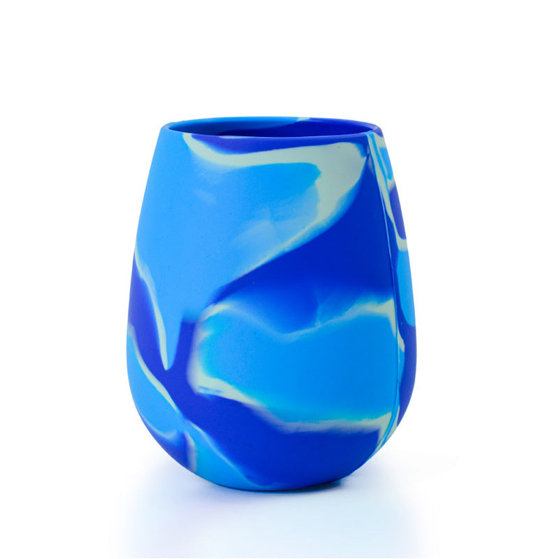 Wholesale gogosourcing 12 oz Unbreakable Silicone Wine Glasses, Reusable and Shatterproof Wine Tumblers for Parties, Camping, Beaches, and Boats, Stemless Silicone Wine Cups, Hippie Hops with DDP shipping and customization