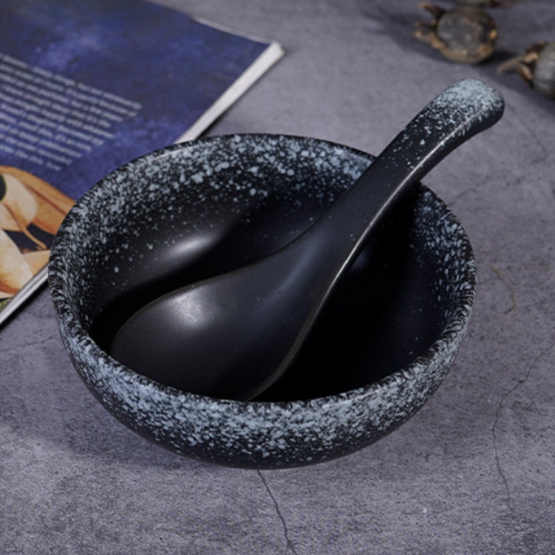 Wholesale gogosourcing 10 oz Dessert Bowls, 4.5 Inch Glazed Ceramic Bowls, Small Appetizer Serving Bowls, Black with DDP shipping and customization