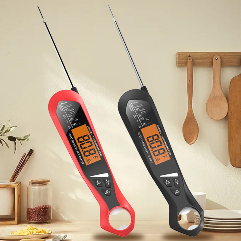 Wholesale gogosourcing Folding Food Thermometer Calibratable BBQ Thermometer with Magnet With a Probe with DDP shipping and customization