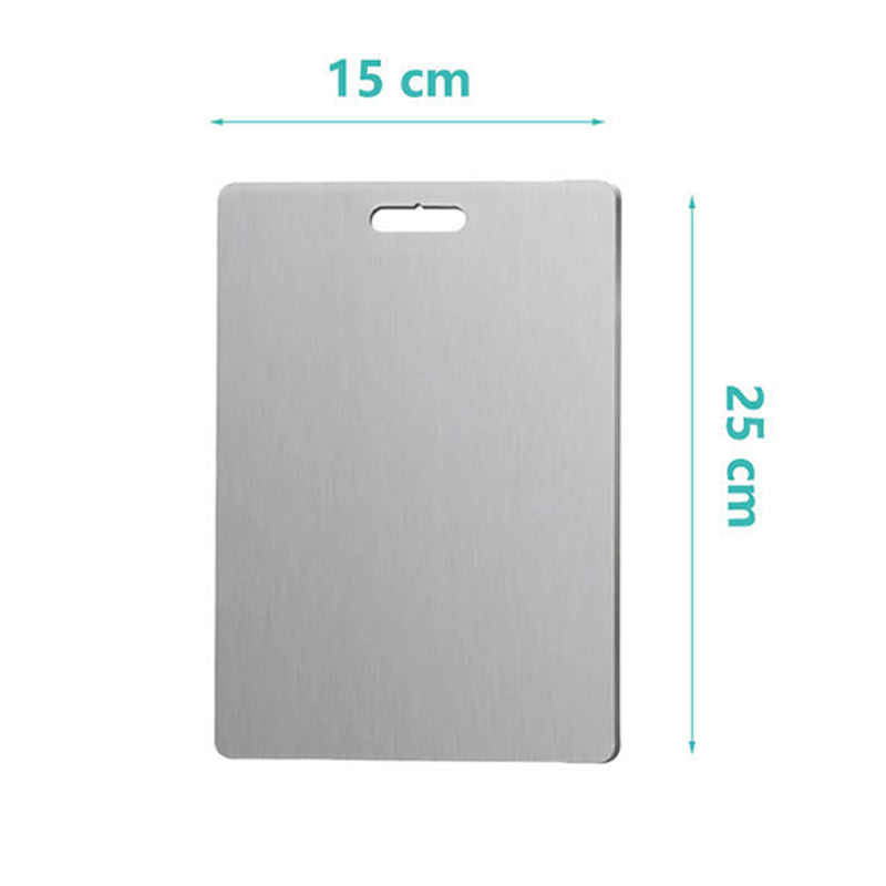 Wholesale gogosourcing 304 Stainless Steel Double-Sided Cutting Board 25*15CM with DDP shipping and customization