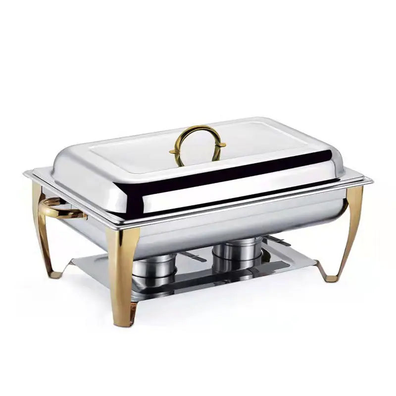 Wholesale gogosourcing Metal Food Warmer Silver Chafer Hot Food Display Warmers Buffet Dish Stainless Steel Chafing Dish Catering Equipment with DDP shipping and customization