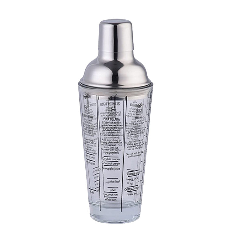 Wholesale gogosourcing Glass Cocktail Shaker, Glass Shaker Bottle for Cocktails Drink Shaker, Clear Cocktail Shaker with Measurements Cocktail Maker, 450ml with DDP shipping and customization