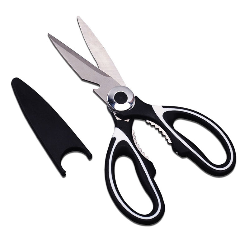 Wholesale gogosourcing Black and White Stainless Steel Kitchen Scissors with DDP shipping and customization