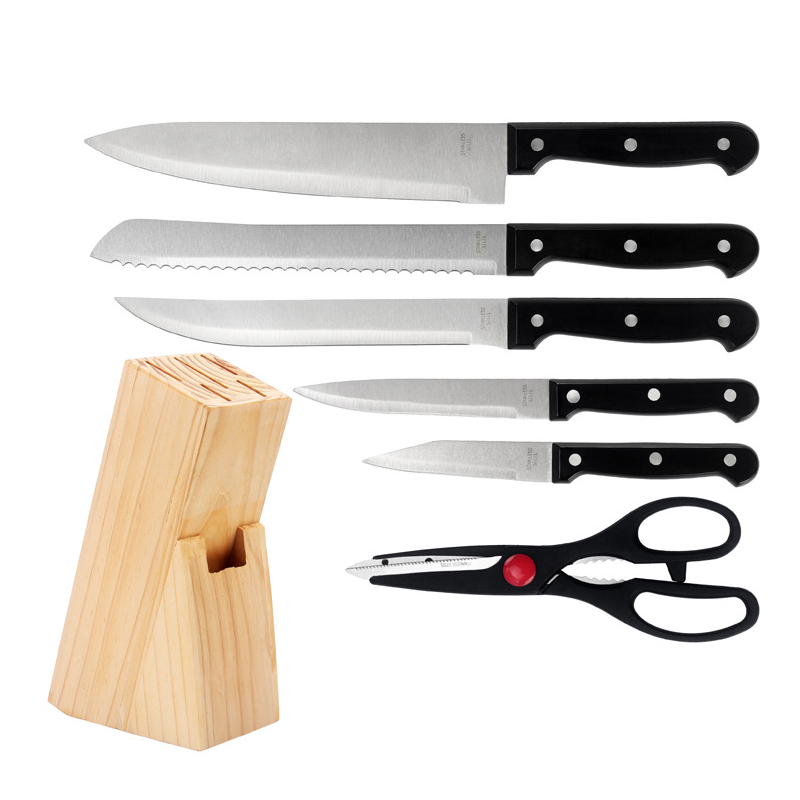 Wholesale gogosourcing 12 Set/ One Carton 7-Piece Kitchen Knife Set with DDP shipping and customization