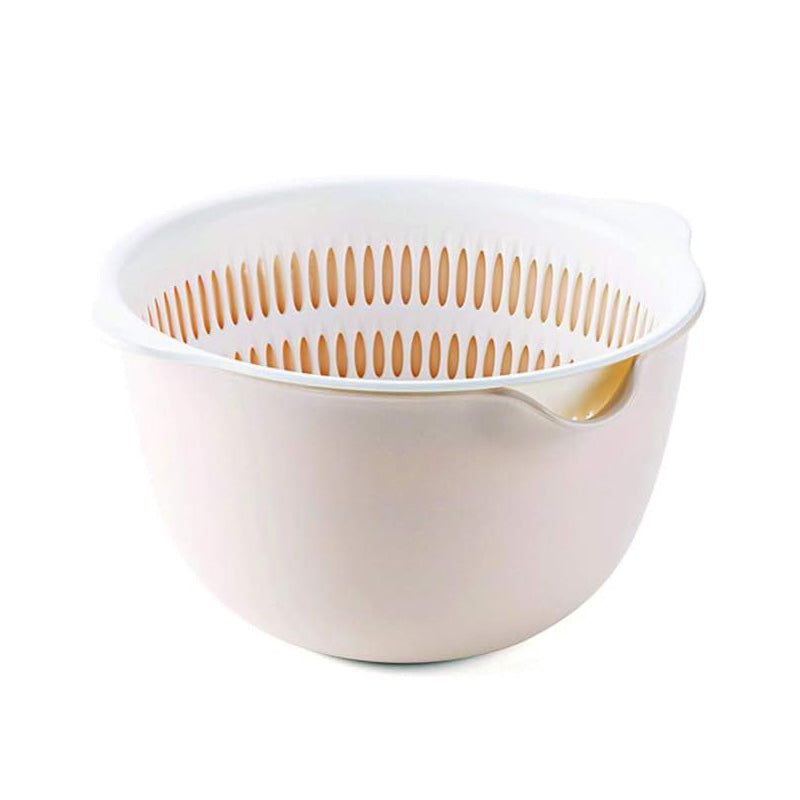 Wholesale gogosourcing Small Colander for Kitchen, 2 in 1 Plastic Fruit Washer Spinner Bowl with Strainer, Berry Colander - Pink with DDP shipping and customization