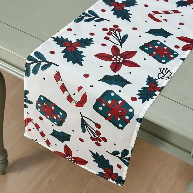 Wholesale gogosourcing Merry Christmas Table Runner, Winter Xmas Holiday Kitchen Dining Table Decoration for Home Party Decor 13x72 Inch with DDP shipping and customization