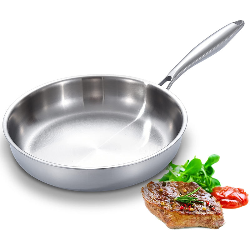 Wholesale gogosourcing 3-Layer Stainless Steel Frying Pan, Chef's pan, Induction, Suitable for All Stove with DDP shipping and customization