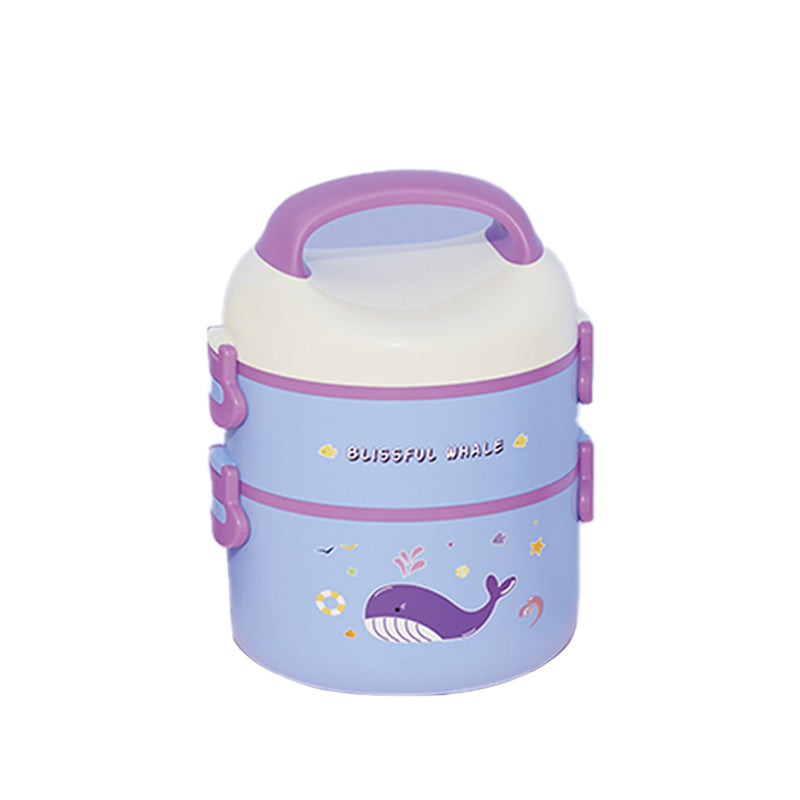 Wholesale gogosourcing BPA Free Lunch Box, Leakproof 2 Layer Bento Box with Detachable Divider,  Microwave Safe Meal Prep Container with DDP shipping and customization