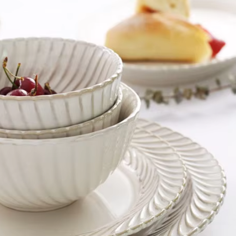 Wholesale gogosourcing 5.5'' Embossed Bowl Fine Dining Dinnerware, Transmutation Glaze 14 Ounce Bowl for Dessert, Ice Cream, Salad, Fruit, Small Side Dishes with DDP shipping and customization