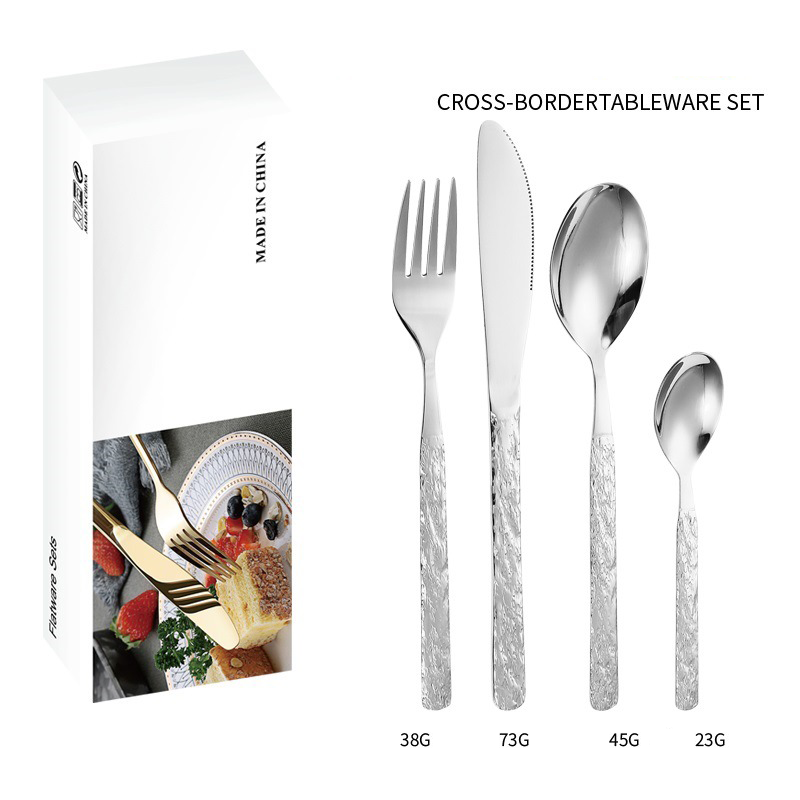 Wholesale gogosourcing 24-Piece Vintage Stone Handle Silverware Set Durable 410 Stainless Steel Cutlery Set Restaurant Exquisite Cutlery with DDP shipping and customization