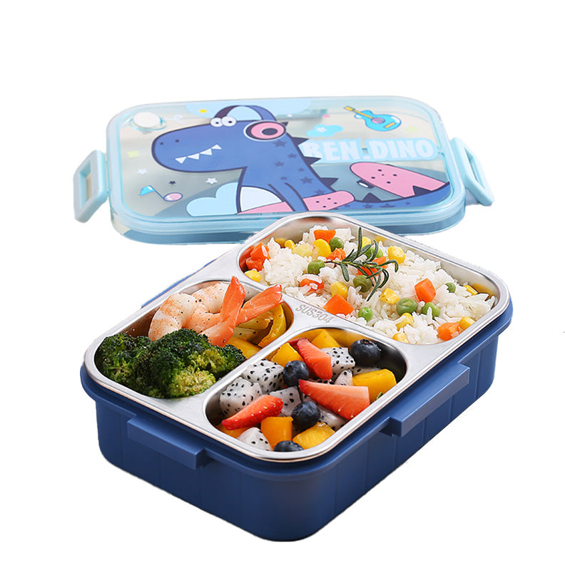Wholesale gogosourcing Bento Lunch Box Leak Proof Between 2 Compartments Stainless Steel Bento Box  Adult Lunch Box For Kids with DDP shipping and customization