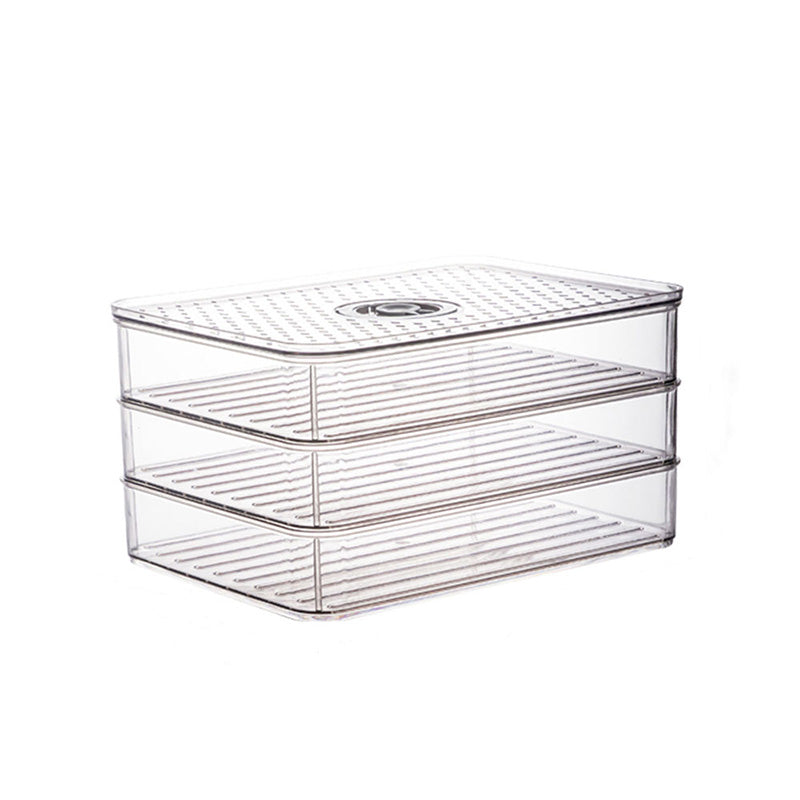 Wholesale gogosourcing Fridge Organizer, Stackable Refrigerator Organizer Bins, Reusable Food Storage Containers, Fridge Drawer Organizer in Home Kitchen, Barbecue Shop, Restaurant, BPA-Free (3 Drawers, Large) with DDP shipping and customization