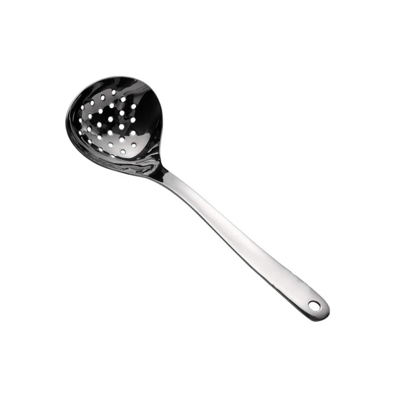 Wholesale gogosourcing Cooking Spoons Cooking Skimmer 304 Stainless Steel Durable Skimmer Comfort Grip Skimmer Heat Resistant Perforated Spoon Kitchen Cooking Spoon Stirring Spoons with DDP shipping and customization