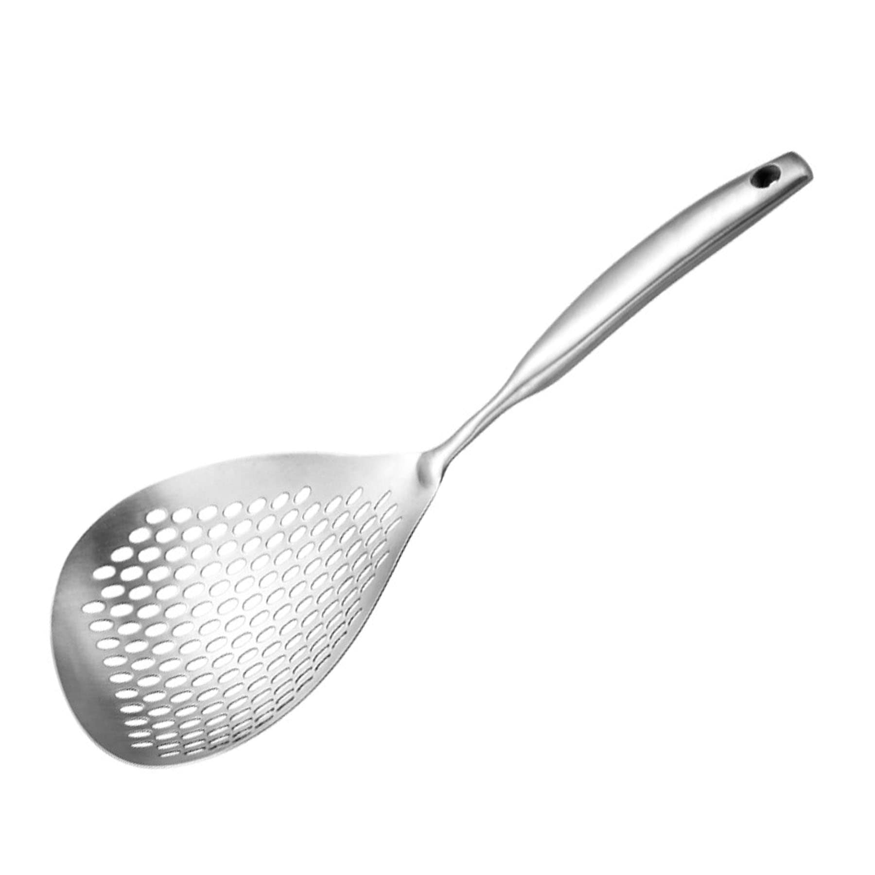 Wholesale gogosourcing Skimmer Slotted Spoon Spider Strainer 304 Stainless Steel Skimmer Ladle Skimmer Spoon Rustproof Frying Spoon Strainer Colander with Hanging Holes for Kitchen Cooking Draining and Frying with DDP shipping and customization
