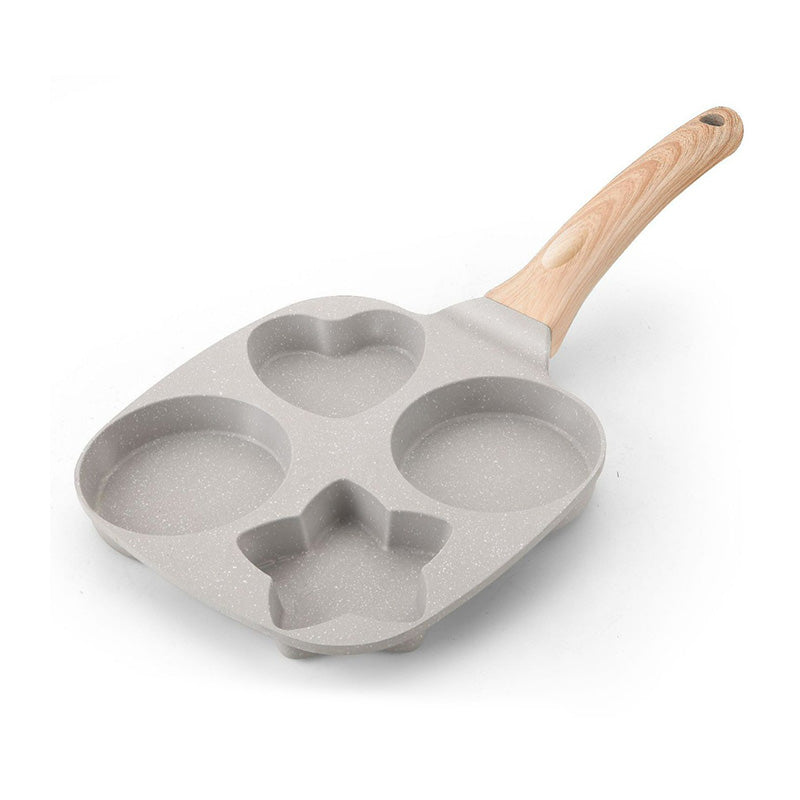 Wholesale gogosourcing Heart & Star Granite Egg Pan , 4-Cup Nonstick Omelette Pan, Crepe Pan Egg Mold for Breakfast, Suitable for Gas Stove and Induction Cookers with DDP shipping and customization