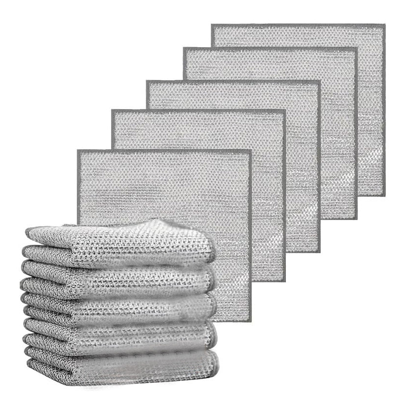 Wholesale gogosourcing 7.8'' x 7.8'' Non Scratch Wire Dishcloth Multipurpose Wire Dishwashing Rags for Wet and Dry, Reusable Wire Miracle Cleaning Cloths with DDP shipping and customization