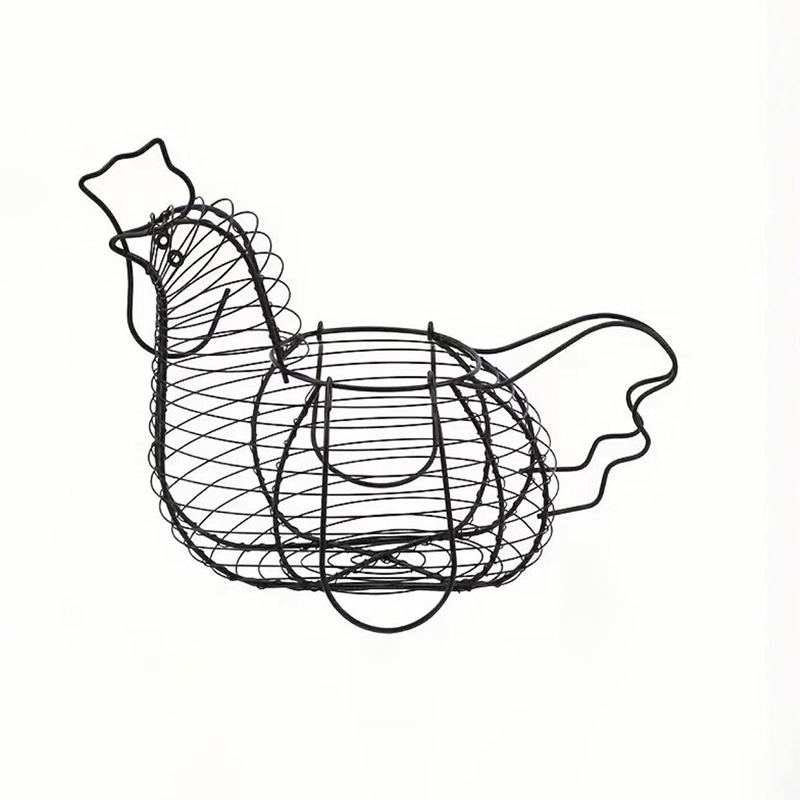Wholesale gogosourcing Chicken Egg Basket, Metal Wire Hen Shaped Chicken Egg Holder, Holds 15-20 Eggs with DDP shipping and customization