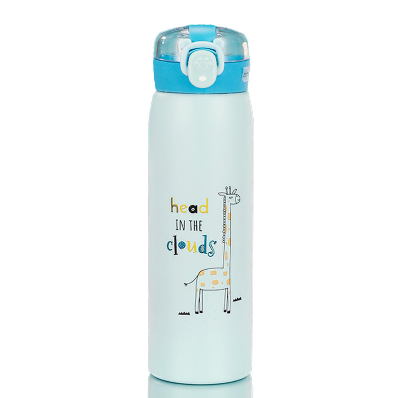 Wholesale gogosourcing 500ml Insulated Water Bottle With Straw Stainless Steel Double Wall Water Bottles BPA-Free Leak Proof Thermos With Lockable Flip Lid And Soft Silicone Spout with DDP shipping and customization