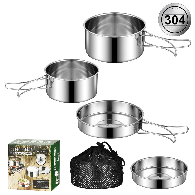 Wholesale gogosourcing Backpacking Camping Cookware Mini Picnic Camping Cooking Mess Kit with DDP shipping and customization