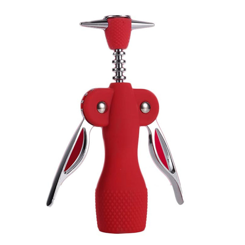 Wholesale gogosourcing Wine Corkscrew Manual Wine Opener, Black/Red Household Bottle Corkscrew,Creative Personality Wine Opener, Thick Stainless Steel Drill Bit Ergonomic Handle with DDP shipping and customization