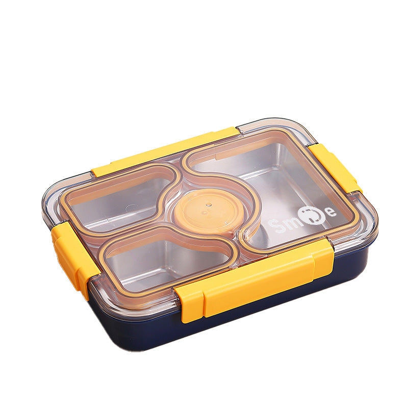 Wholesale gogosourcing Bento Lunch Box Container, Stainless Steel Bento Box with 3 Compartments and sauce cups, Dishwasher, Freezer Safe with DDP shipping and customization